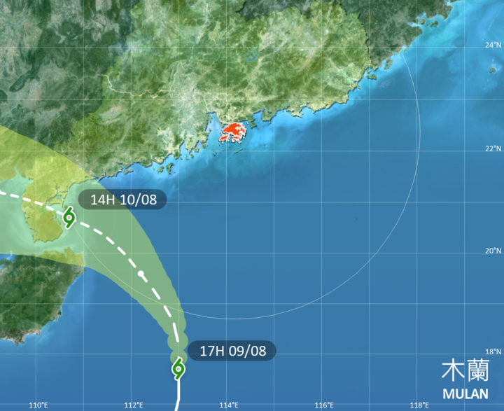 Depresi Tropis Telah Menguat Menjadi Sebuah Badai Tropis. Sinyal Peringatan Topan Tropis No.3 Di Hong Kong Kemungkinan Akan Bertahan Sampai Dengan Pukul 10.00