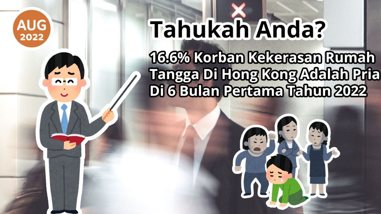 Tahukah Anda? 16.6% Korban Kekerasan Rumah Tangga Di Hong Kong Adalah Pria Di 6 Bulan Pertama Tahun 2022