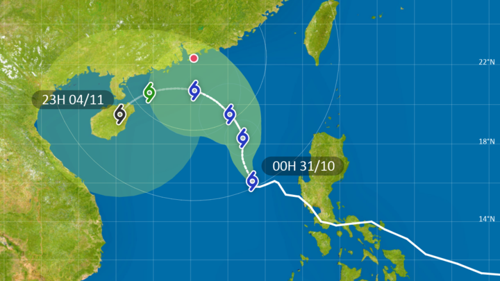 Sinyal Topan Tropis No.1 Di Hong Kong (30 Oktober 2022 Pukul 22.10)